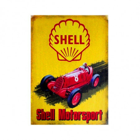 PLAQUE EN ÉTAIN SHELL 30 X 20 CM