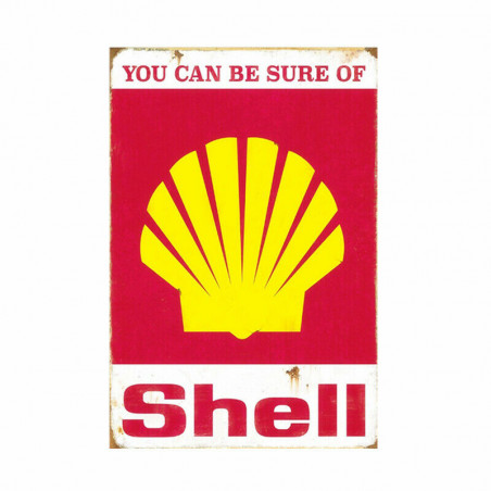 PLAQUE EN ÉTAIN SHELL 30 X 20 CM