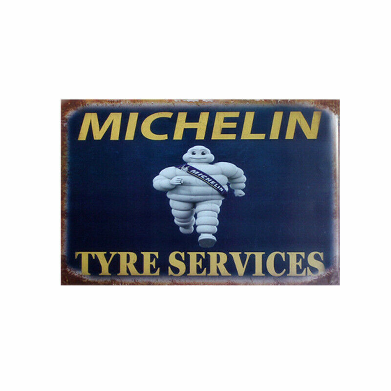 PLAQUE EN ÉTAIN MICHELIN 30 X 20 CM