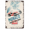 PLAQUE EN ÉTAIN GRAND PRIX MONACO COURSE AUTOMOBILE 30 X 20 CM