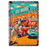 PLAQUE EN ÉTAIN 24 HEURES DU MANS COURSE AUTOMOBILE 30 X 20 CM