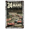 PLAQUE EN ÉTAIN 24 HEURES DU MANS COURSE AUTOMOBILE 30 X 20 CM