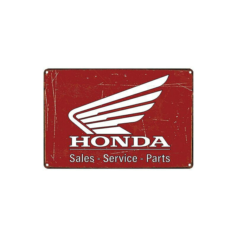 PLAQUE EN ÉTAIN HONDA 30 X 20 CM