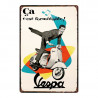 PLAQUE EN ÉTAIN  VESPA 30 X 20 CM