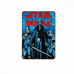 PLAQUE EN ÉTAIN STAR WARS 30 X 20 CM