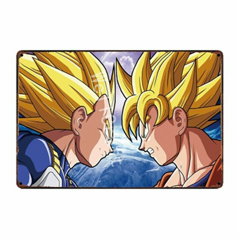 PLAQUE EN ÉTAIN DRAGONBALL 30 X 20 CM