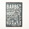 PLAQUE EN ÉTAIN  BARBIER BARBER SHOP 30 X 20 CM