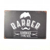 PLAQUE EN ÉTAIN  BARBIER BARBER SHOP 30 X 20 CM