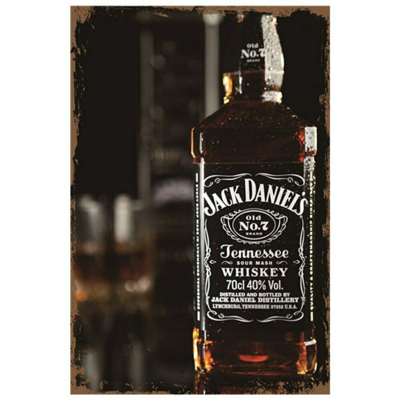 PLAQUE EN ÉTAIN JACK DANIEL'S 30 X 20 CM