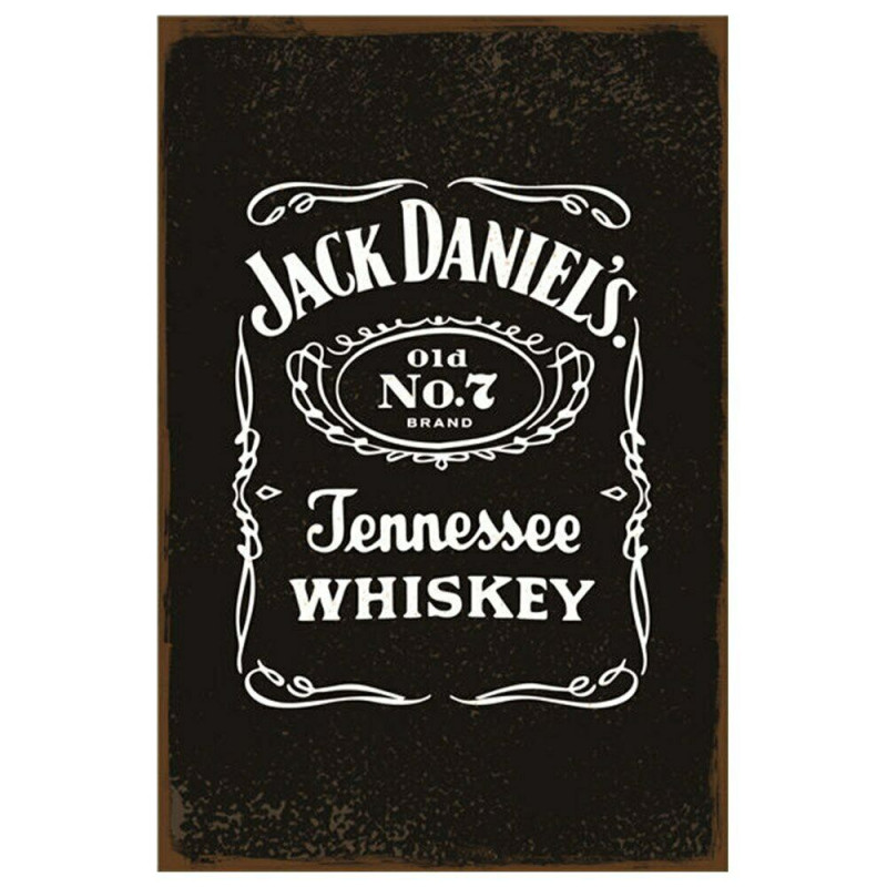 PLAQUE EN ÉTAIN JACK DANIEL'S 30 X 20 CM