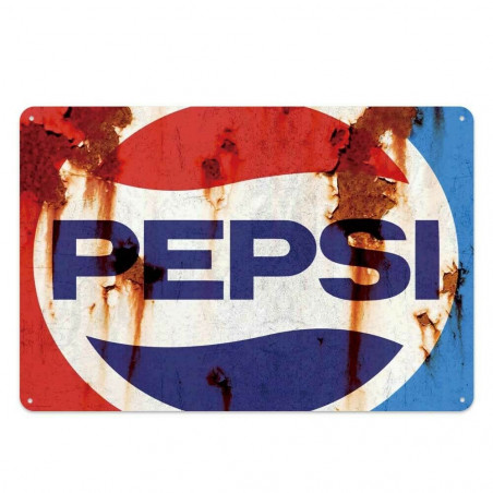 PLAQUE EN ÉTAIN PEPSI COLA  30 X 20 CM