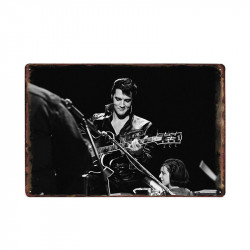 PLAQUE EN ÉTAIN ELVIS PRESLEY 30 X 20 CM