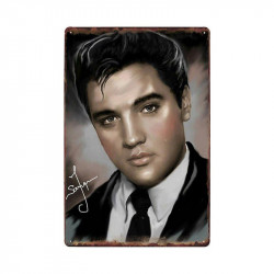 PLAQUE EN ÉTAIN ELVIS PRESLEY 30 X 20 CM