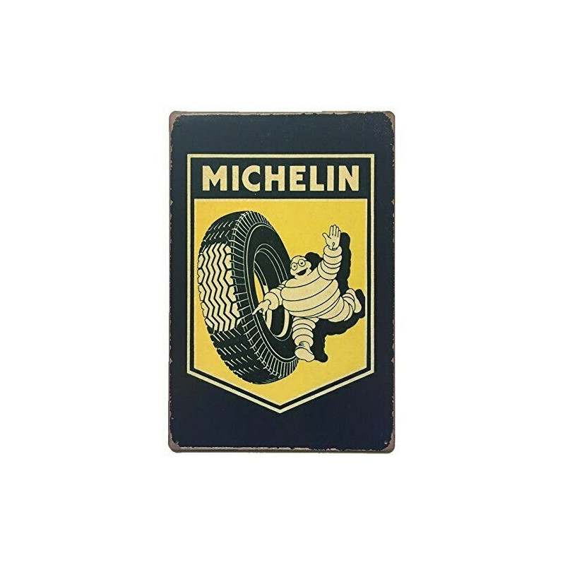 PLAQUE EN ÉTAIN MICHELIN 30 X 20 CM