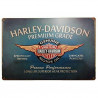 PLAQUE EN ÉTAIN MOTO HARLEY DAVIDSON 30 X 20 CM