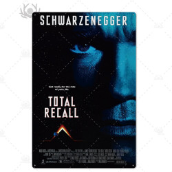 PLAQUE EN ÉTAIN FILM SCHWARZENEGGER TOTAL RECALL 30 X 20 CM