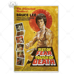 PLAQUE EN ÉTAIN FILM BRUCE LEE 30 X 20 CM