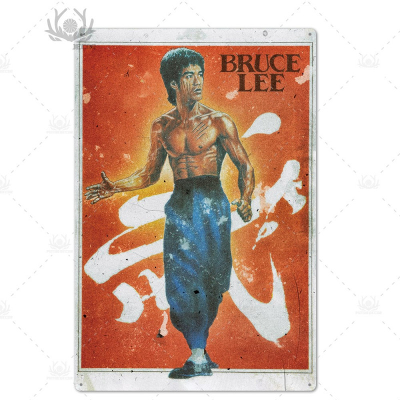 PLAQUE EN ÉTAIN FILM BRUCE LEE 30 X 20 CM