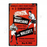 PLAQUE EN ÉTAIN BOXE MARCIANO VS WALCOTT 30 X 20 CM