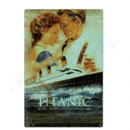 PLAQUE EN ÉTAIN FILM TITANIC  30 X 20 CM