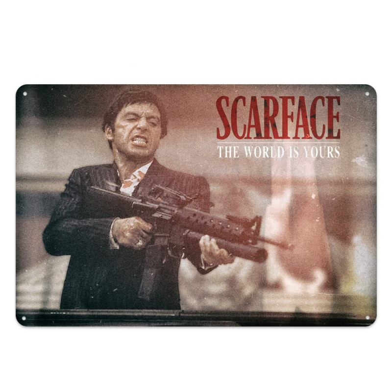 PLAQUE EN ÉTAIN FILM SCARFACE 30 X 20 CM