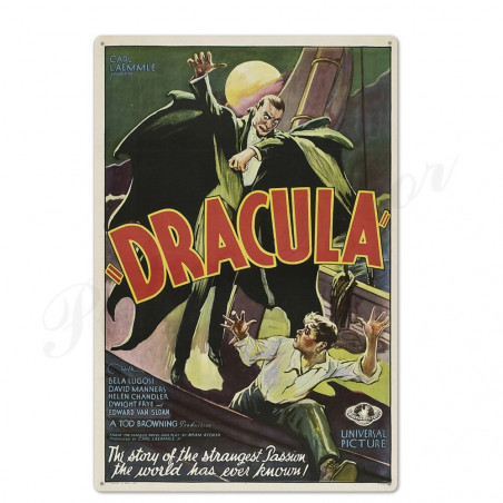 PLAQUE EN ÉTAIN FILM DRACULA 30 X 20 CM