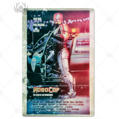 PLAQUE EN ÉTAIN FILM ROBOCOP 30 X 20 CM