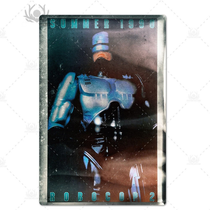 PLAQUE EN ÉTAIN FILM ROBOCOP 30 X 20 CM