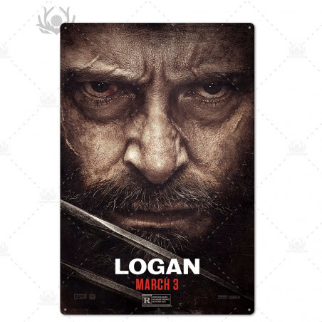 PLAQUE EN ÉTAIN FILM LOGAN 30 X 20 CM