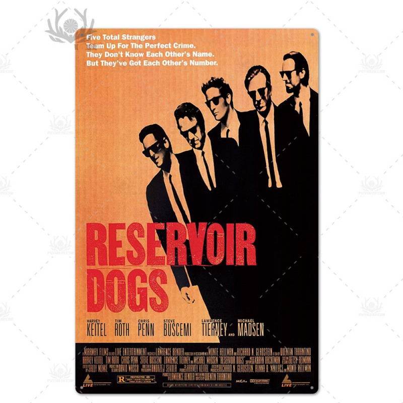 PLAQUE EN ÉTAIN FILM  RESERVOIR DOGS  30 X 20 CM