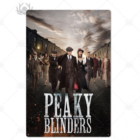 PLAQUE EN ÉTAIN SÉRIE TV PEAKY BLINDERS 30 X 20 CM