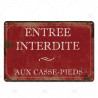 PLAQUE EN ÉTAIN  INSOLITE  30 X 20 CM