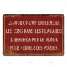 PLAQUE EN ÉTAIN  INSOLITE  30 X 20 CM