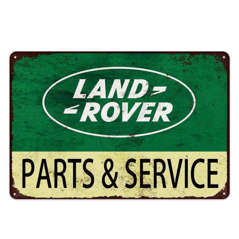 PLAQUE EN ÉTAIN  LAND ROVER  30 X 20 CM