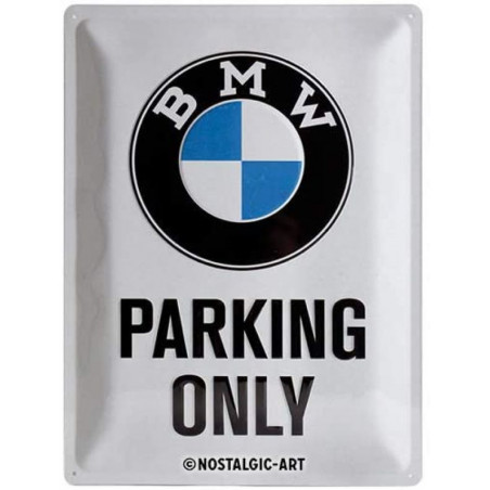 PLAQUE EN ÉTAIN BMW 30 X 20 CM