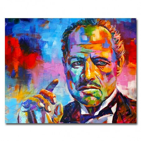 TOILE portrait vito corleone le parrain 50x70 cm