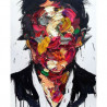 TOILE  portrait sans visage art abstrait 50x70 cm