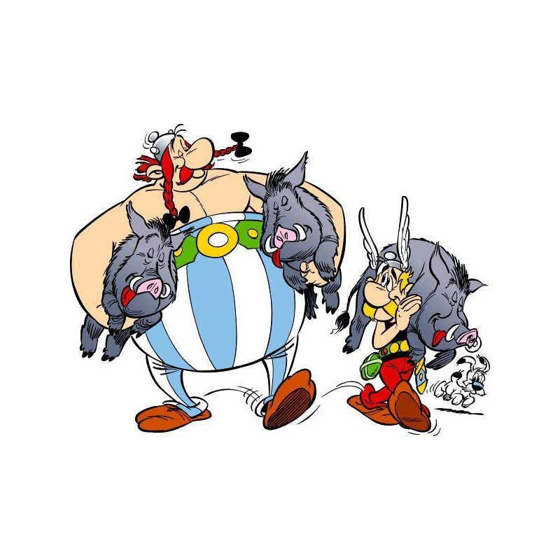 PLAQUE EN ÉTAIN ASTERIX ET OBELIX 30X20 CM