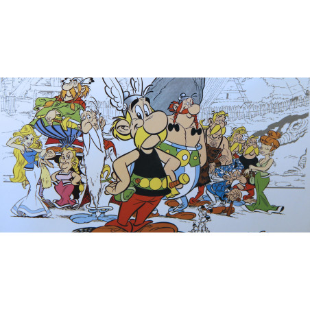 PLAQUE EN ÉTAIN ASTERIX ET OBELIX 30X20 CM