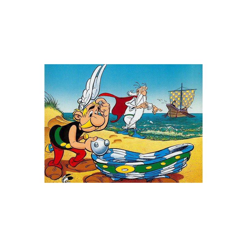 PLAQUE EN ÉTAIN ASTERIX ET OBELIX 30X20 CM