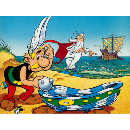 PLAQUE EN ÉTAIN ASTERIX ET OBELIX 30X20 CM