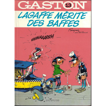 PLAQUE EN ÉTAIN GASTON LAGAFFE 30X20 CM