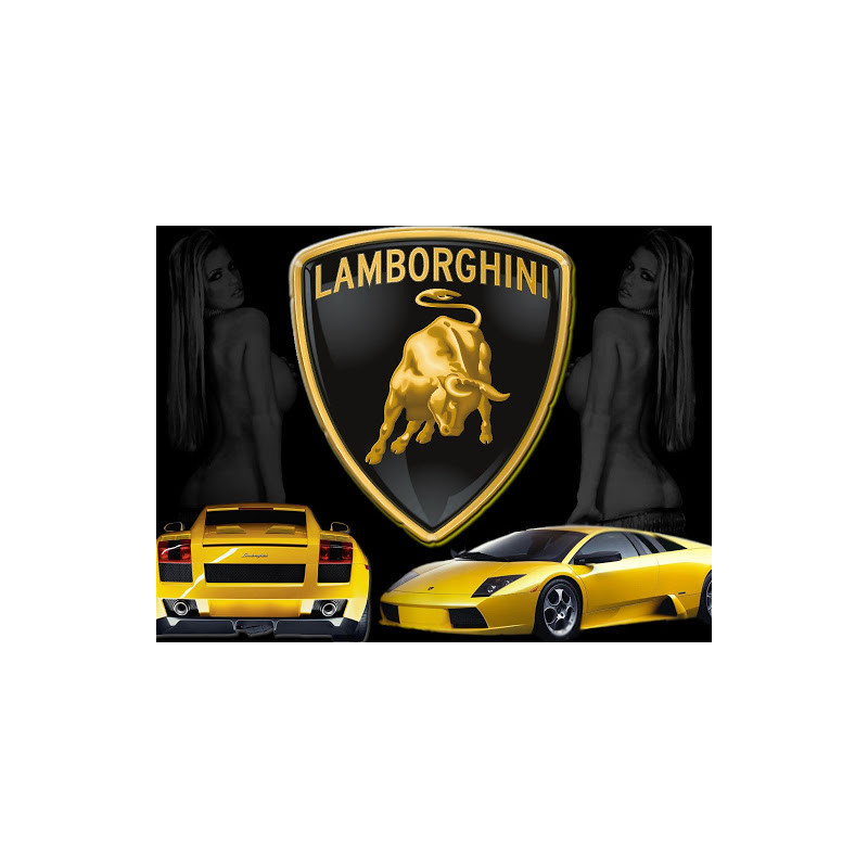 PLAQUE EN ÉTAIN LAMBORGHINI 30X20 CM