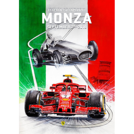 PLAQUE EN ÉTAIN FERRARI 30X20 CM