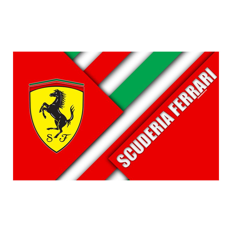 PLAQUE EN ÉTAIN FERRARI 30X20 CM