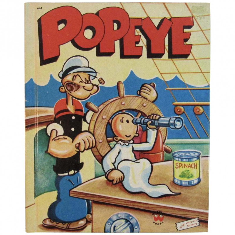 PLAQUE EN ÉTAIN POPEYE 30X20 CM