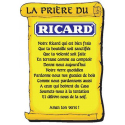 PLAQUE EN ÉTAIN RICARD 30 X 20 CM