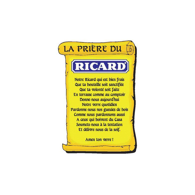 PLAQUE EN ÉTAIN RICARD 30 X 20 CM