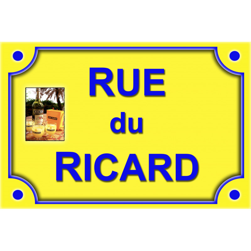 PLAQUE EN ÉTAIN RICARD 30 X 20 CM