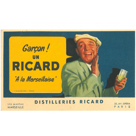 PLAQUE EN ÉTAIN RICARD 30 X 20 CM